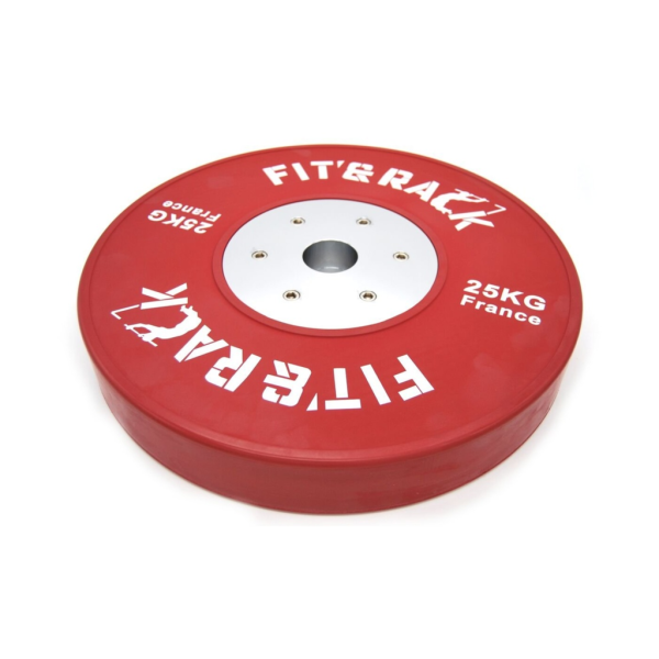 Fit&rack DISQUE OLYMPIQUE - COMPÉTITION 2.0 (25 KG - ROUGE) Rouge