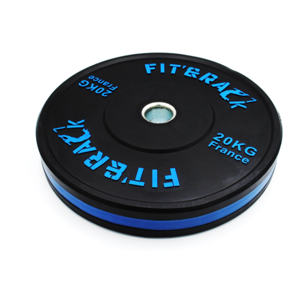 Fit&rack DISQUE OLYMPIQUE - ENTRAINEMENT 2.0 (20 KG - NOIR LISERET & IMPRESSION Noir