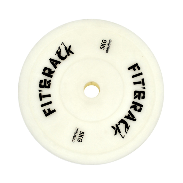 Fit&rack DISQUE OLYMPIQUE 5 KG - KIDS & INITIATION Blanc