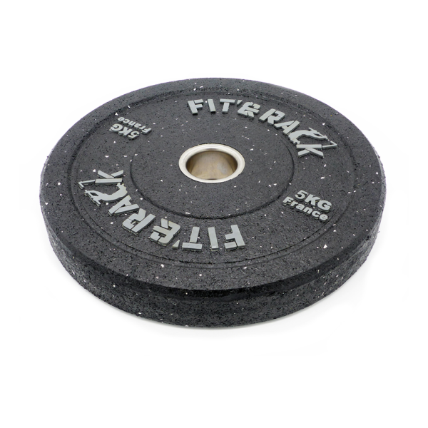 Fit&rack POIDS OLYMPIQUE - WOD (5 KG - NOIR MOUCHETE BLANC) Noir