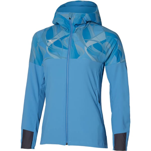 Mizuno PARIS ATHLETE HOOD JACKET Femme Bleu