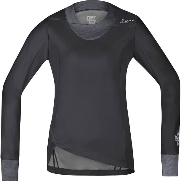 Gore Maillot À Manches Longues Sunlight Windstopper Soft Shell Frauen Schwarz