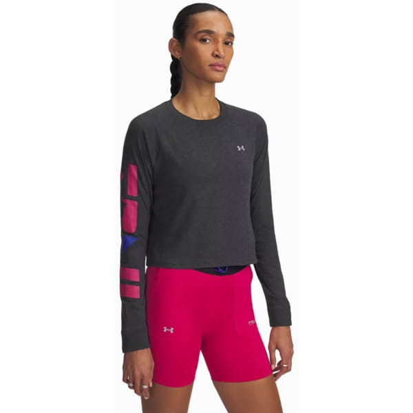 Under Armour Trail Run Graphic LS Frauen Anthrazit
