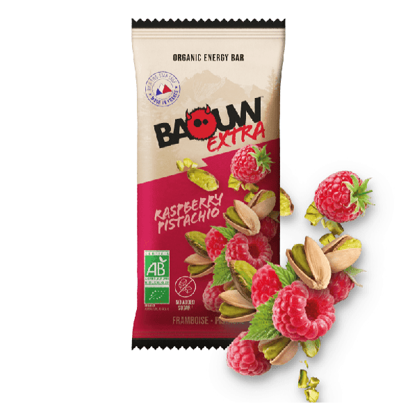Baouw Barre Extra Bio 50g Framboise-Pistache 