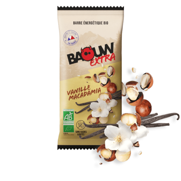 Baouw Barre Extra Bio 50g - Vanille-Macadamia 