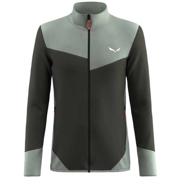 Salewa Jacket Puez Waffle Hybrid Polarite Uomo Verde