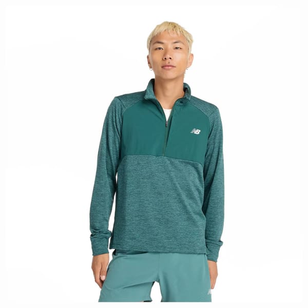 New Balance Athletics Heat Grid 1/2 Zip Hombre Verde