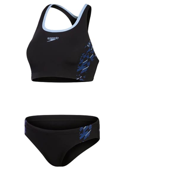 Speedo Womens Placement 2 Piece Vrouwen Zwart
