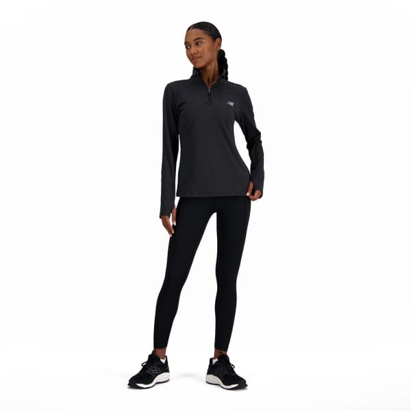 New Balance Sport Essentials Space Dye Quarter Zip Women Black