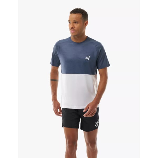 Compressport Performance SS Tshirt Uomo Blu-grigio