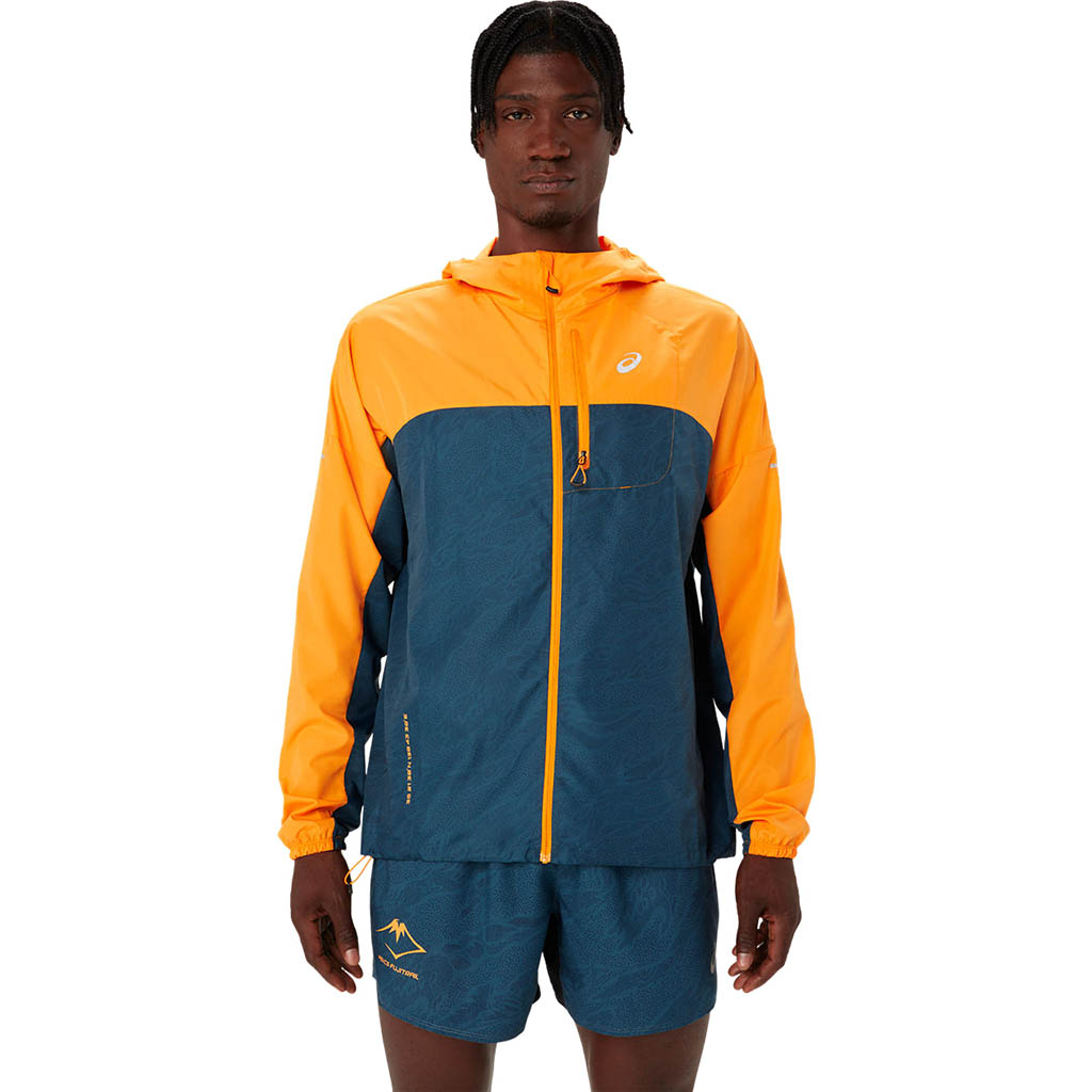 Asics Fujitrail Packable Windbreaker Fellow Yellow.Magnetic Blue