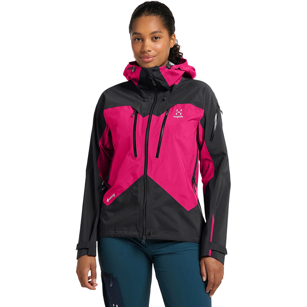 Veste Randonnée Femme Haglöfs - Taille M - Violet - Membrane GORE-WINDSTOPPER - Occasion Très Bon État