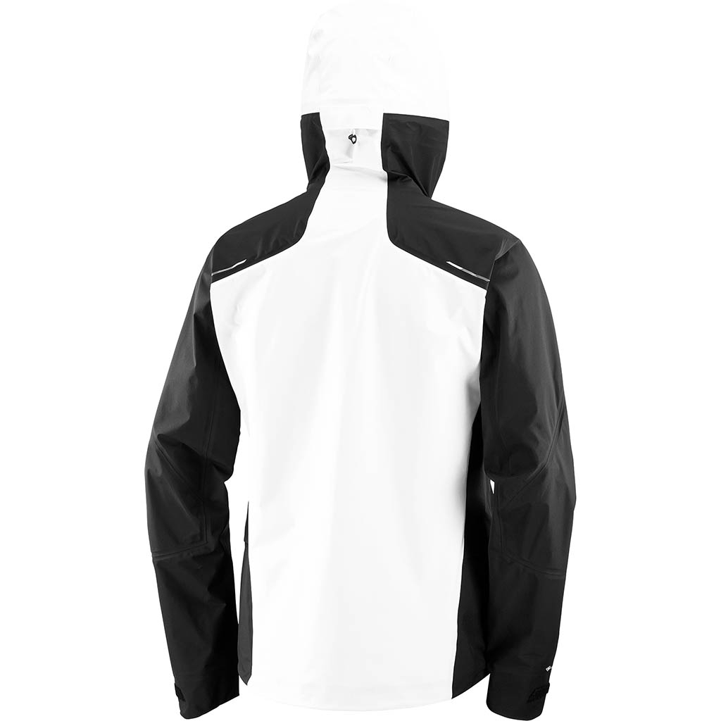 Salomon Mountain Gore-Tex 3L Jacket Deep Black.White.Green Gecko